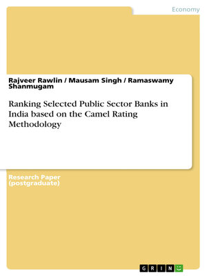cover image of Ranking Selected Public Sector Banks in India based on the Camel Rating Methodology